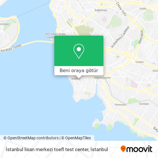 İstanbul lisan merkezi toefl test center harita