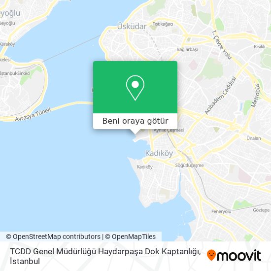 TCDD Genel Müdürlüğü Haydarpaşa Dok Kaptanlığı harita
