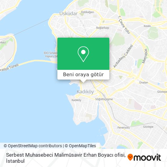 Serbest Muhasebeci Malimüsavir Erhan Boyacı ofisi harita