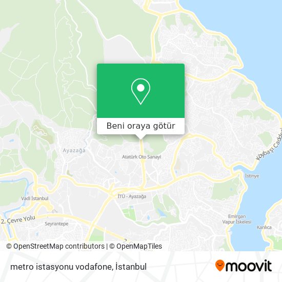 metro istasyonu vodafone harita