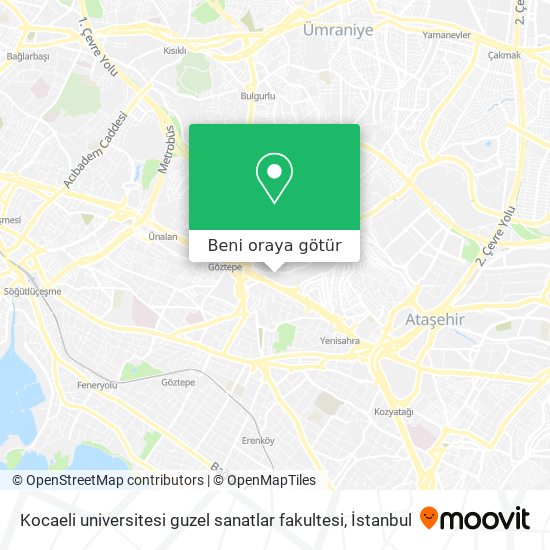 Kocaeli universitesi guzel sanatlar fakultesi harita