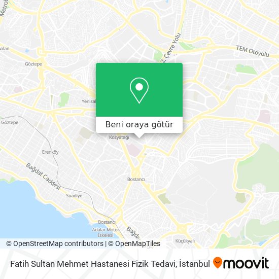 Fatih Sultan Mehmet Hastanesi Fizik Tedavi harita