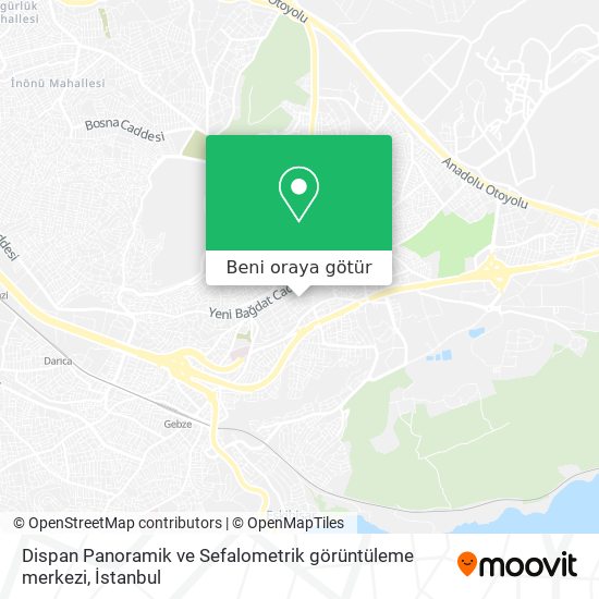 Dispan Panoramik ve Sefalometrik görüntüleme merkezi harita