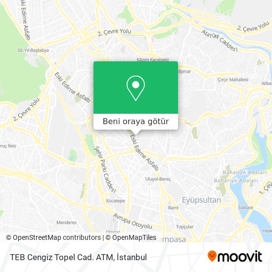 TEB Cengiz Topel Cad. ATM harita