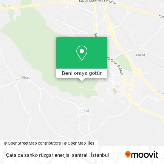Çatalca sanko rüzgar enerjisi santrali harita