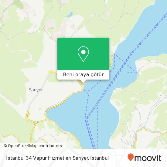 İstanbul 34 Vapur Hizmetleri Sarıyer harita