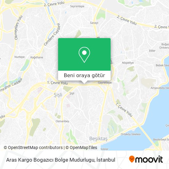 Aras Kargo Bogazıcı Bolge Mudurlugu harita