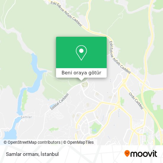 Samlar ormanı harita