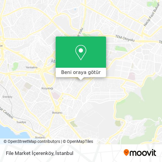 File Market İçerenköy harita