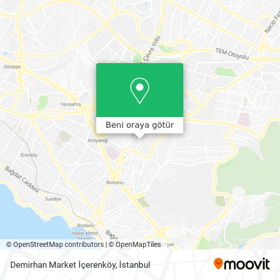 Demirhan Market İçerenköy harita