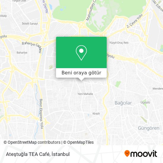 Ateştuğla TEA Café harita