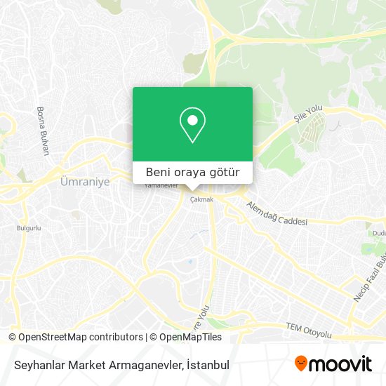 Seyhanlar Market Armaganevler harita