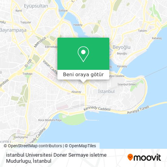 istanbul Universitesi Doner Sermaye isletme Mudurlugu harita