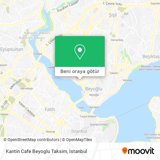 Kantin Cafe Beyoglu Taksim harita