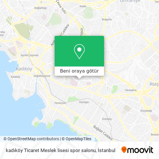 kadıköy Ticaret Meslek lisesi spor salonu harita