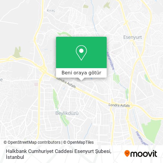 Halkbank Cumhuriyet Caddesi Esenyurt Şubesi harita