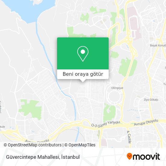 Güvercintepe Mahallesi harita