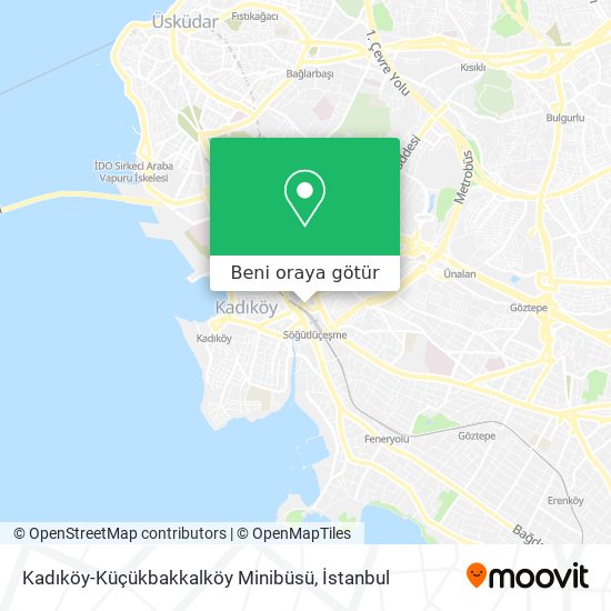 Kadıköy-Küçükbakkalköy Minibüsü harita
