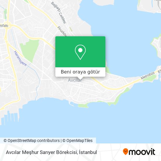 Avcılar Meşhur Sarıyer Börekcisi harita