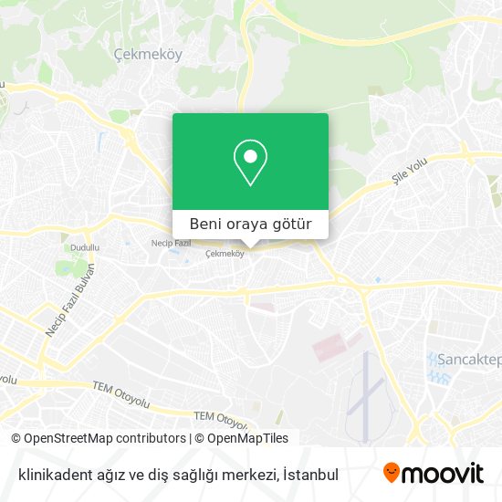 klinikadent ağız ve diş sağlığı merkezi harita