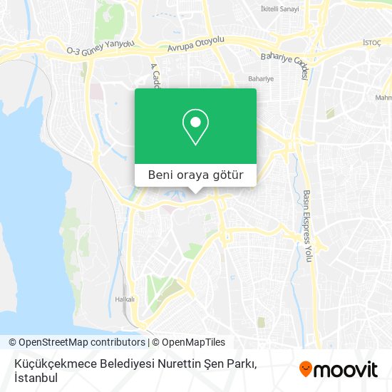 Küçükçekmece Belediyesi Nurettin Şen Parkı harita