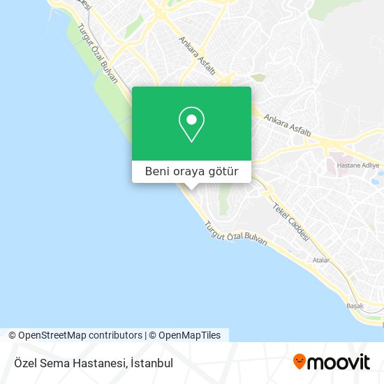 Özel Sema Hastanesi harita
