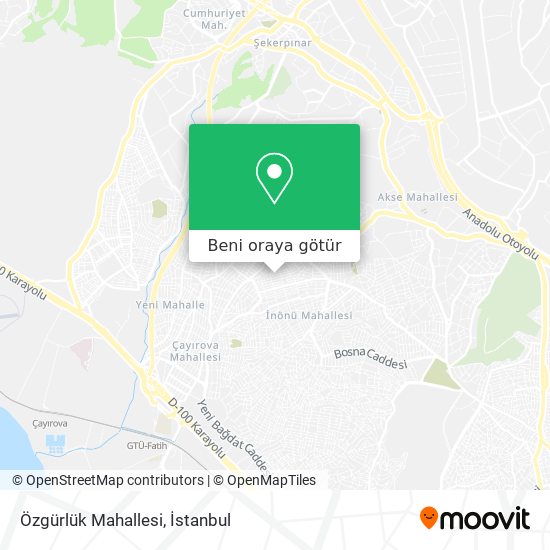 Özgürlük Mahallesi harita