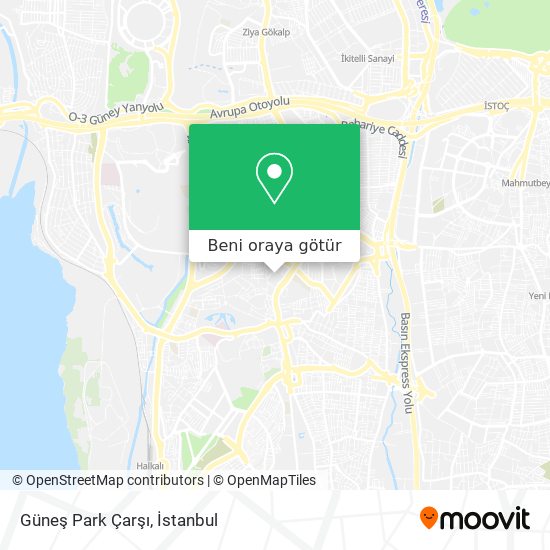 Güneş Park Çarşı harita