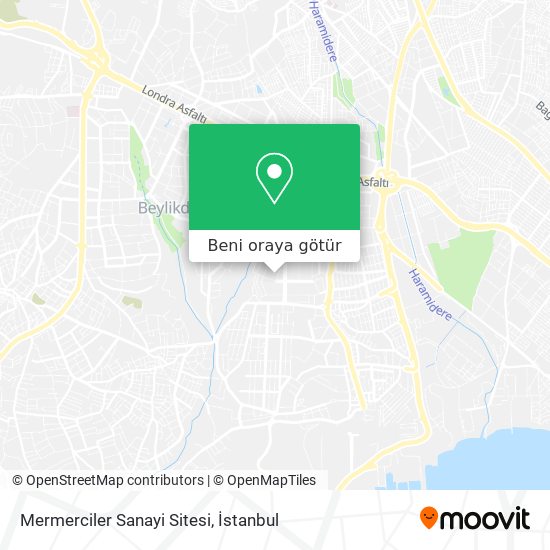 Mermerciler Sanayi Sitesi harita