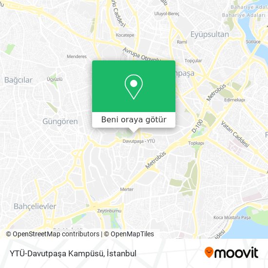 YTÜ-Davutpaşa Kampüsü harita