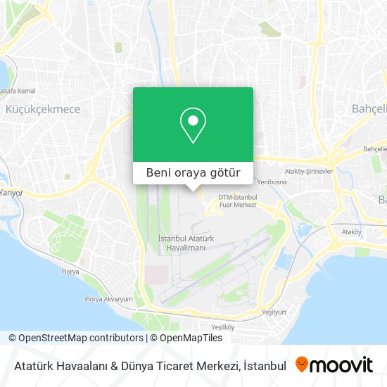 Atatürk Havaalanı & Dünya Ticaret Merkezi harita