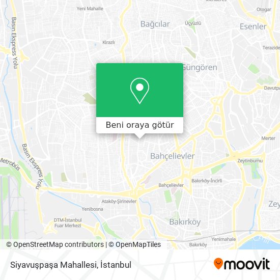 Siyavuşpaşa Mahallesi harita