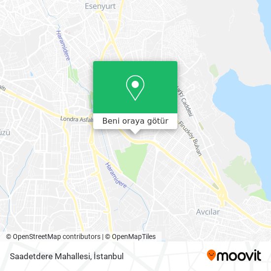 Saadetdere Mahallesi harita