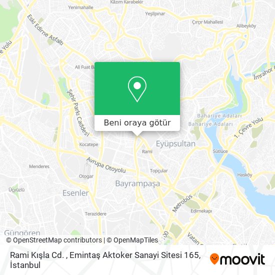 Rami Kışla Cd. , Emintaş Aktoker Sanayi Sitesi 165 harita