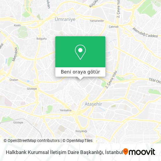 Halkbank Kurumsal İletişim Daire Başkanlığı harita