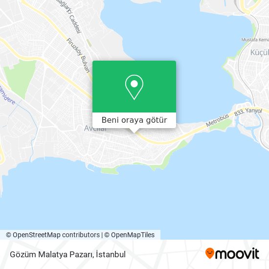 Gözüm Malatya Pazarı harita