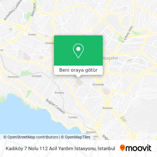 Kadıköy 7 Nolu 112 Acil Yardım İstasyonu harita