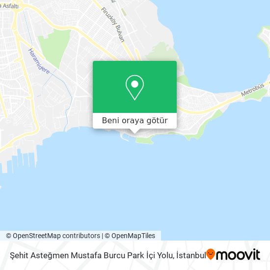 Şehit Asteğmen Mustafa Burcu Park İçi Yolu harita