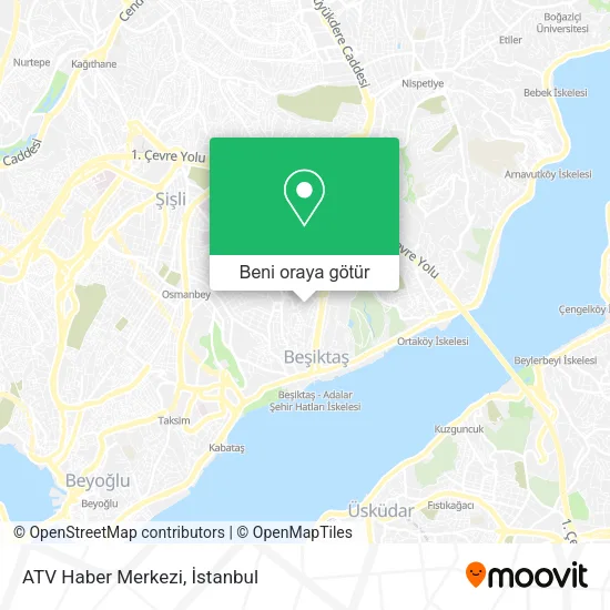 ATV Haber Merkezi harita
