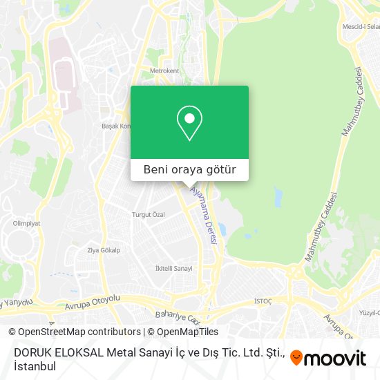 DORUK ELOKSAL Metal Sanayi İç ve Dış Tic. Ltd. Şti. harita