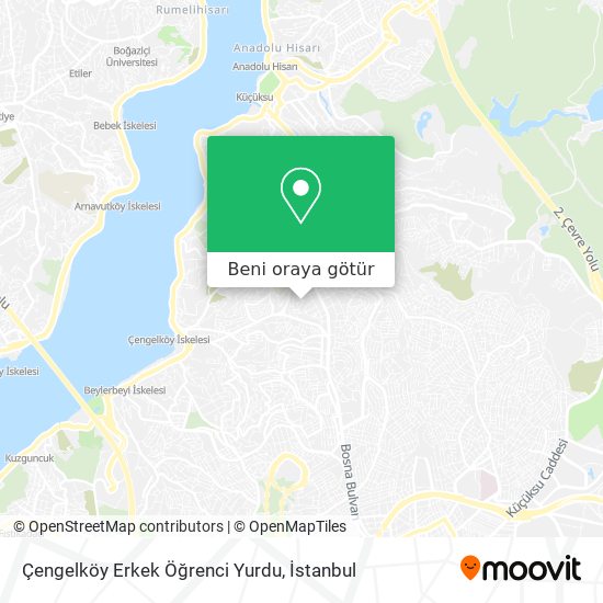 Çengelköy Erkek Öğrenci Yurdu harita
