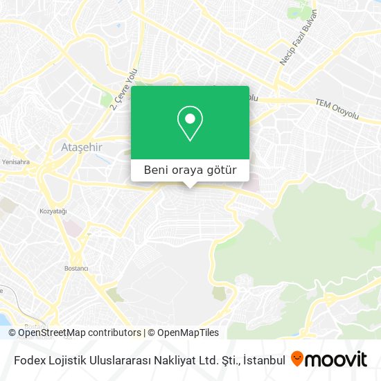 Fodex Lojistik Uluslararası Nakliyat Ltd. Şti. harita