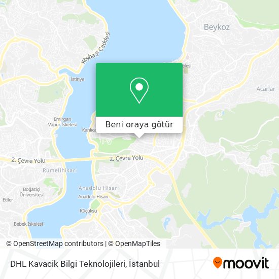 DHL Kavacik Bilgi Teknolojileri harita