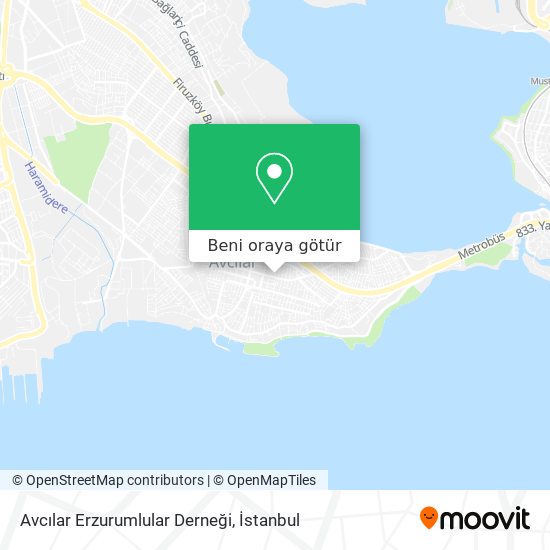 Avcılar Erzurumlular Derneği harita