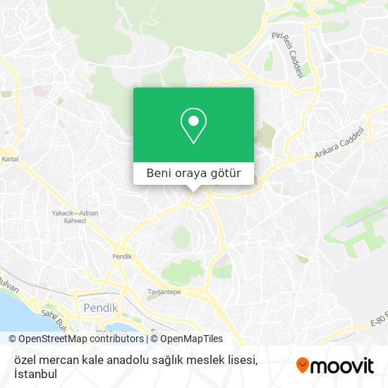 özel mercan kale anadolu sağlık meslek lisesi harita