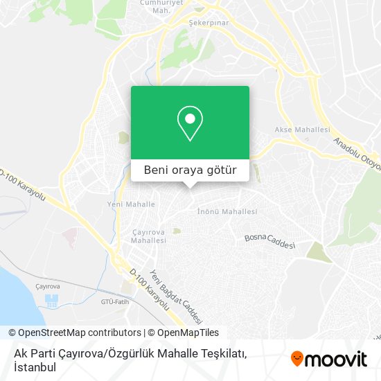 Ak Parti Çayırova / Özgürlük Mahalle Teşkilatı harita