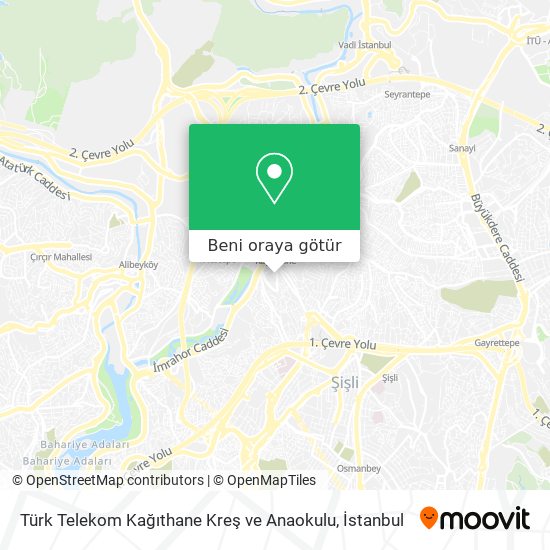 Türk Telekom Kağıthane Kreş ve Anaokulu harita