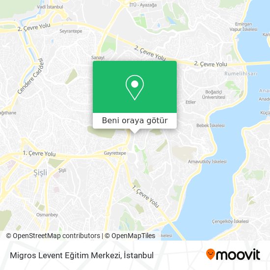 Migros Levent Eğitim Merkezi harita