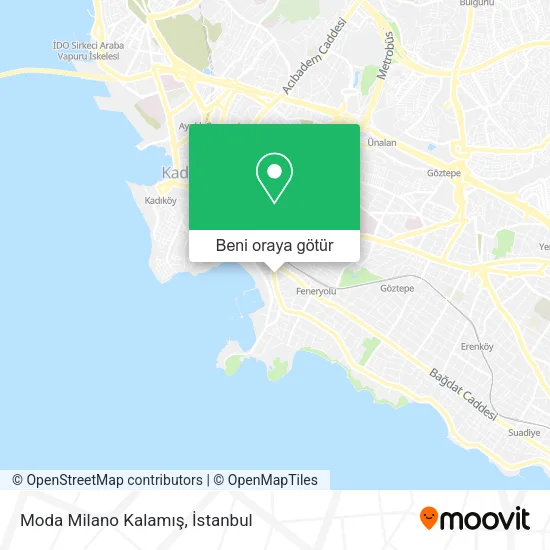 Moda Milano Kalamış harita