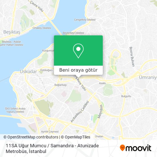 11SA Uğur Mumcu / Samandıra - Atunizade Metrobüs harita